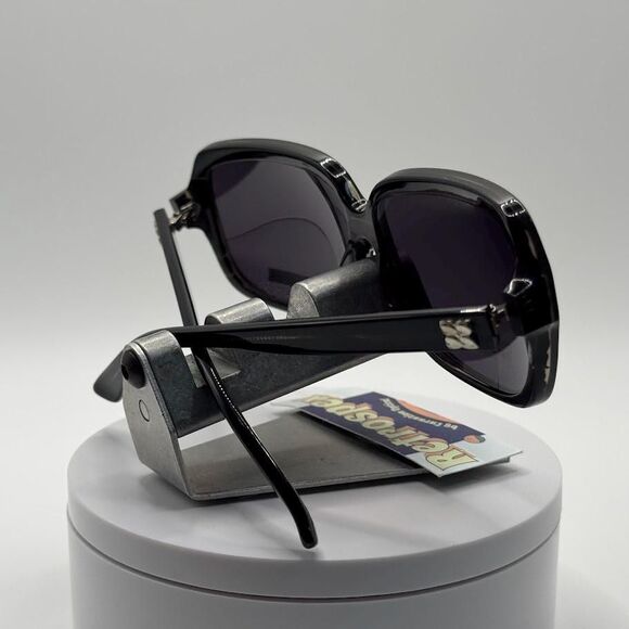 NOS Vintage Y2K Designer Sunglasses | BCBG Max Azria Lynx | Black Square Plastic main image 6